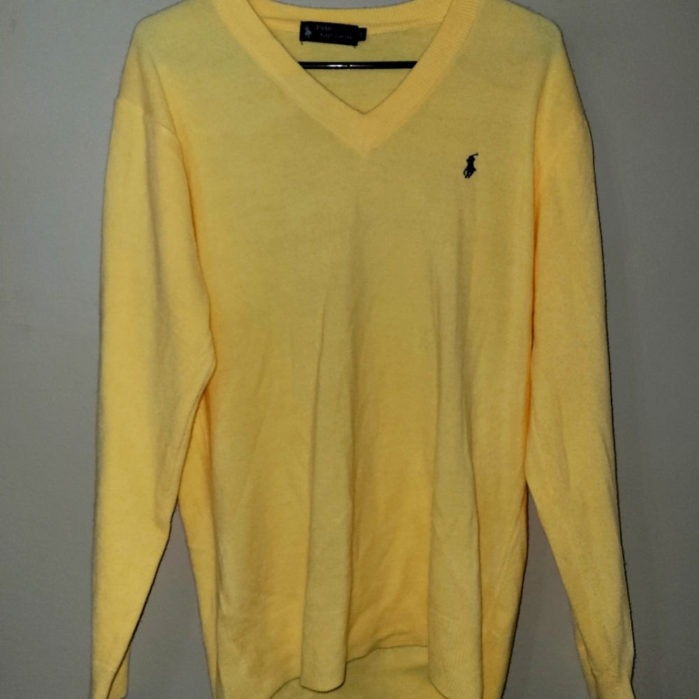 Long sleeve men's polo sweater size xl men